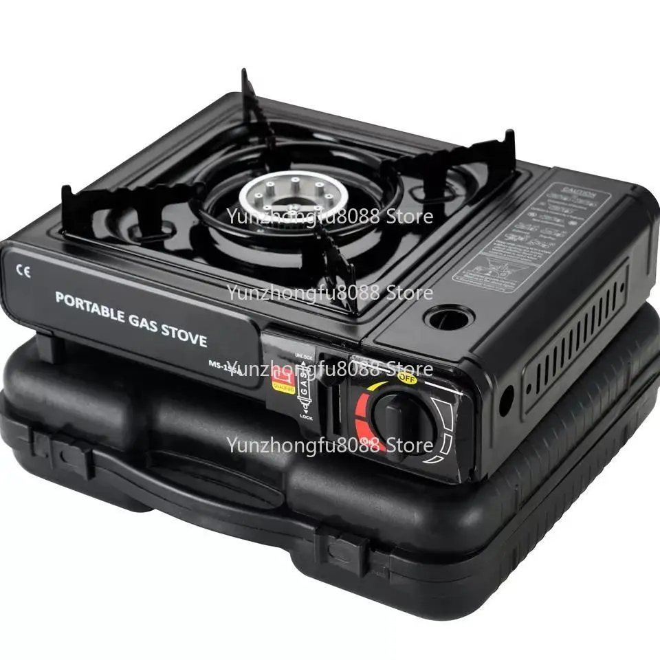 Outdoor Camping Stove Portable Butane Stove with Plastic Box Gas Cooker Burner BBQ Grill