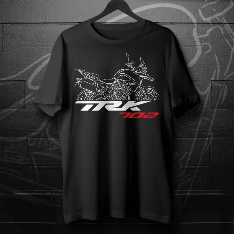 

2025 Man T Shirt Casual Benellis TRK 702 X T-shirt Motorcycle Graphic Summer Short Sleeves 100% Cotton S-3XL Cool Tee