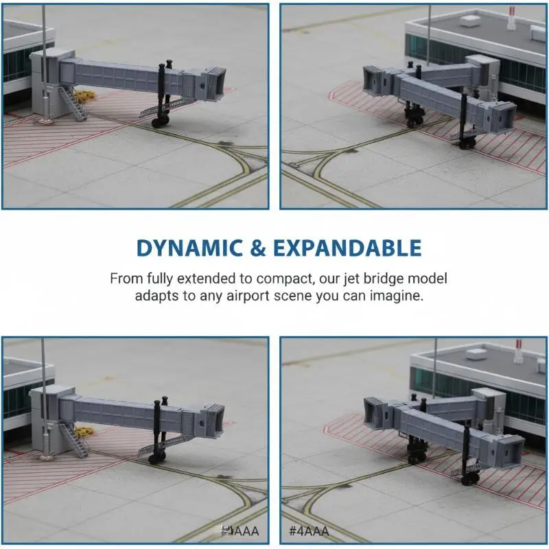 Model Corridor Bridge for Airport Equipment Detailed Static Facility Display  for Collectors Diorama