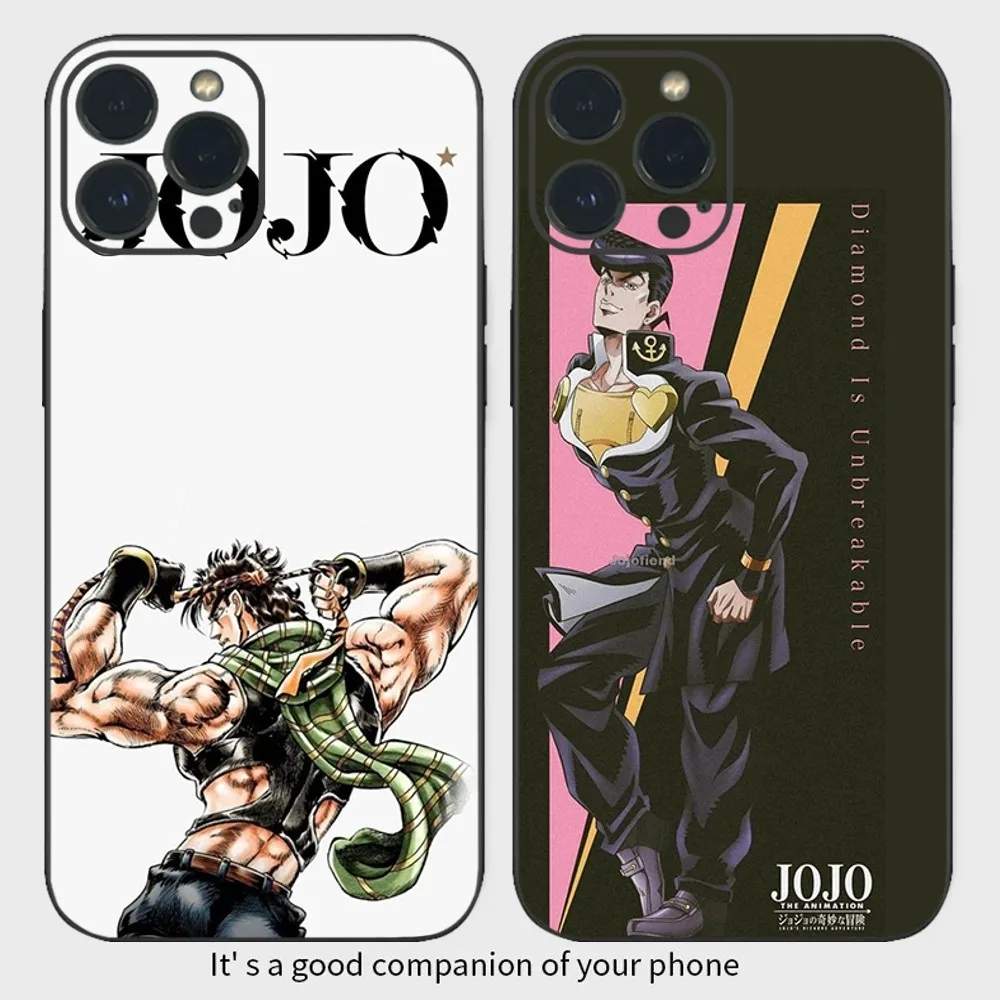 Anime JoJos Bizarres Adventures Phone Case  For iPhone15 14 13 12 Mini 11 Pro XS Max X XR SE5 6 7 8 Plus Soft Silicone Cover