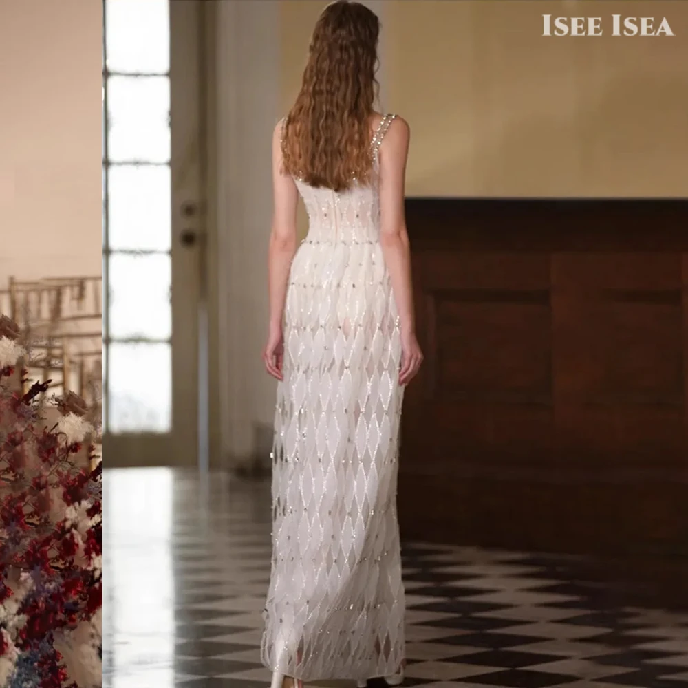 절묘한 이브닝 가운 여성 Tulle Ruffles 스퀘어 칼라 a 라인 Strapless 섹시한 스팽글 Bodycon 약혼 드레스 맞춤형