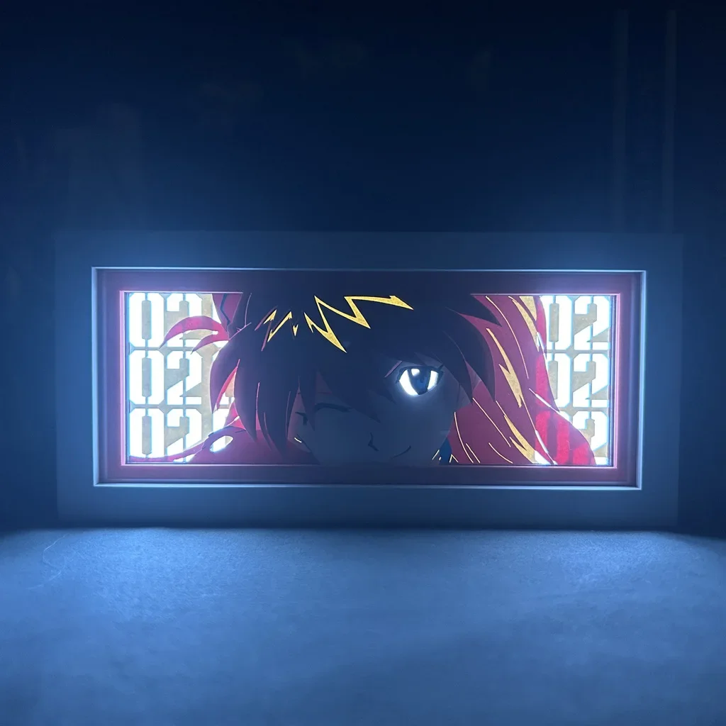 

Asuka Langley Sory Led аниме световой короб для украшения спальни, бумажная коробка для теней, подарок на день рождения, Рождество, каваи, ночник