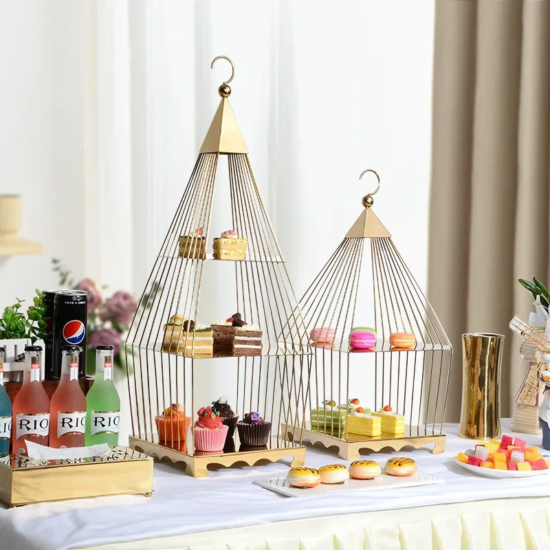 

Прямые продажи с фабрики, тарелка для шведского стола из нержавеющей стали, десертный стол, подставка для фруктовых тарелок, подставка для отеля, птичья клетка, кондитерская подставка