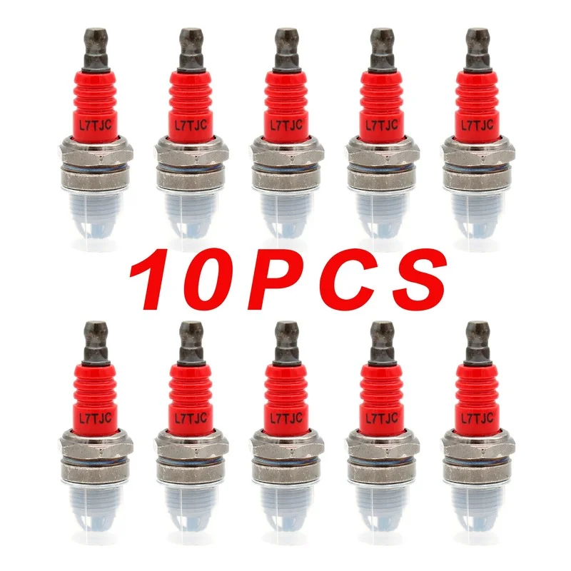 

10 Pieces L7TJC Spark Plug for Gasoline Chainsaw and Brush Cutter