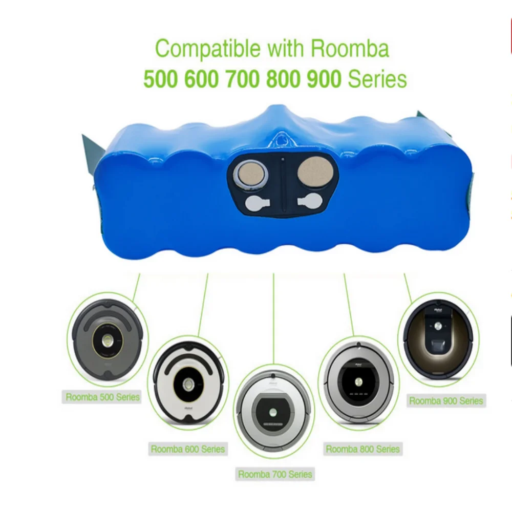For iRobot Roomba 500 14.4V 5000mAh Lithium Replacement Battery Compatible With 600 700 800 900 Series Vacuum Cleaner Battery