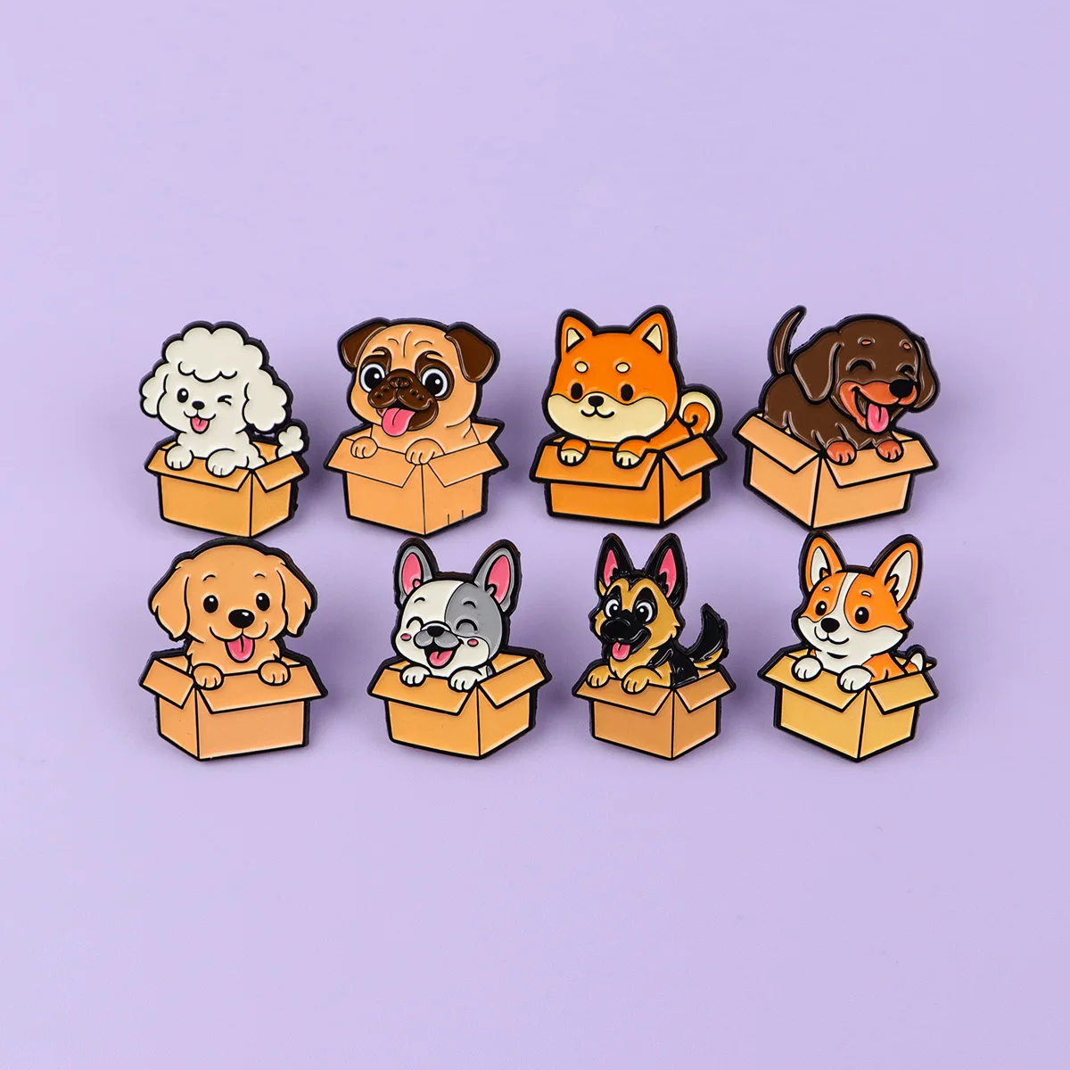 

Эмалированная булавка с мультяшными собаками, значок с милым котом на рюкзаке, булавки для лацканов, манга, броши для курток, аксессуары для косплея, подарок для любителей домашних животных, игрушки