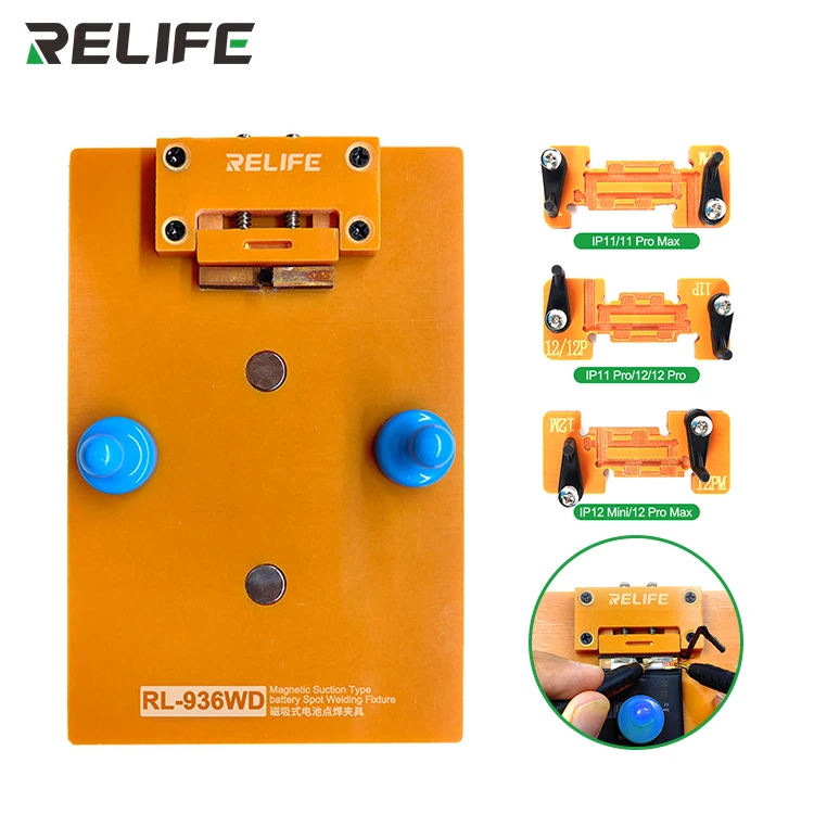 RELIFE RL-936WD dispositivo di saldatura a punti magnetico per batteria per iPhone modelli multipli strumenti di riparazione della batteria