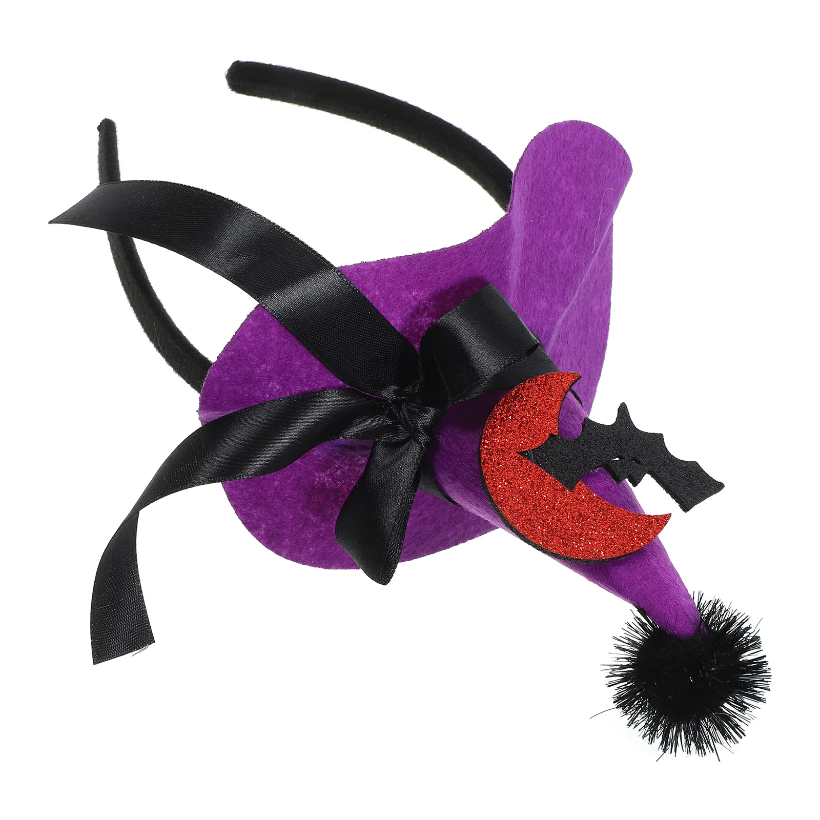 

Bat Witch Hat Halloween Headband Hair Headpiece Costume Decor Props Party Festive Unique Comfortable Secure Night