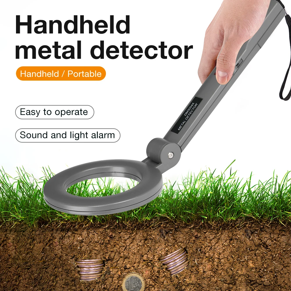    Tragbarer Metalldetektor mit Hoher Empfindlichkeit für Körpersuche, Handgehaltenes Sicherheitsgerät mit Intelligenter Anpassung der Objektentfernung