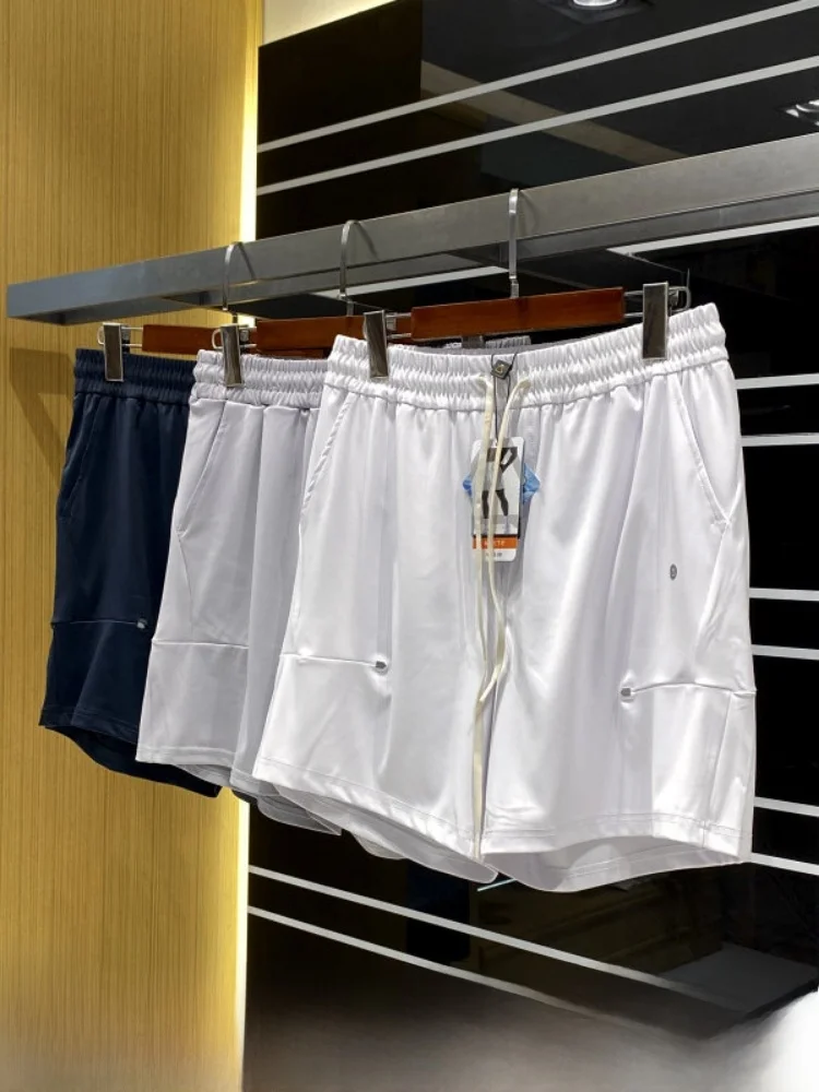Men's Casual Running Shorts Quick Dry Breathable Fabric Outdoor Sports Polyester Elastic Fiber Summer Fashion Urban Style