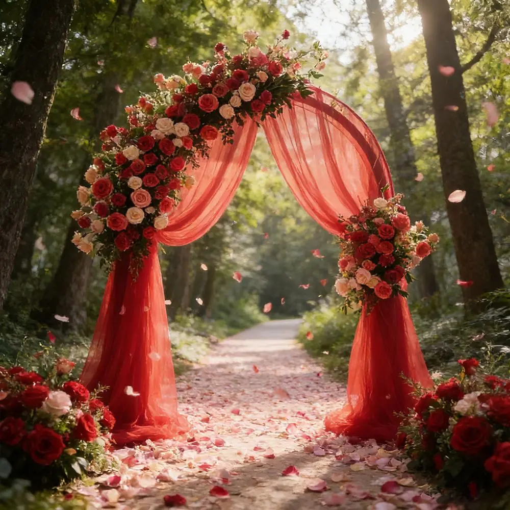 

Multicolor Tulle Fabric Backdrop Rod Pocket Wrinkle-Free Backdrop Curtains Reusable 300x160cm Photography Background Drapes