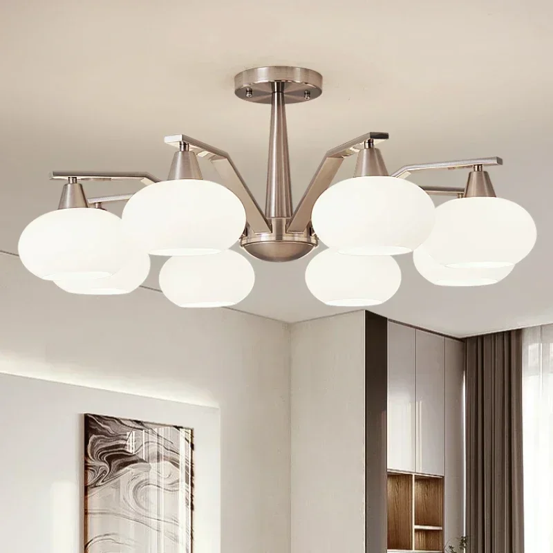 

A Modern Lustre Nickel Metal Led Chandeliers Lighting Living Dining Room Pendant Lamp Home Decor Bedroom Hanging Lights Luminair
