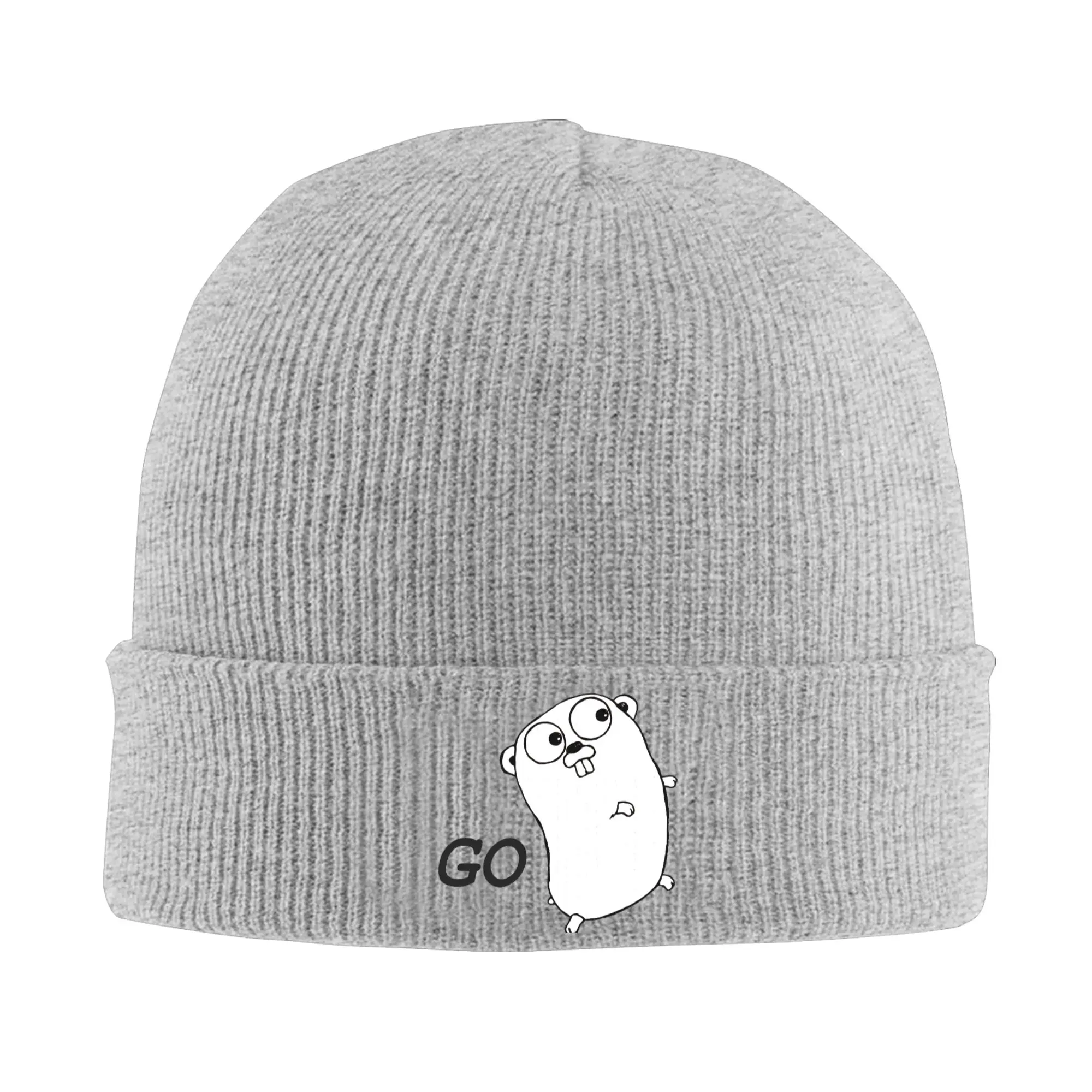 Go GoLang Gopher Language Running  Beanie Hat For Women Men  Winter Warm Knitted Caps