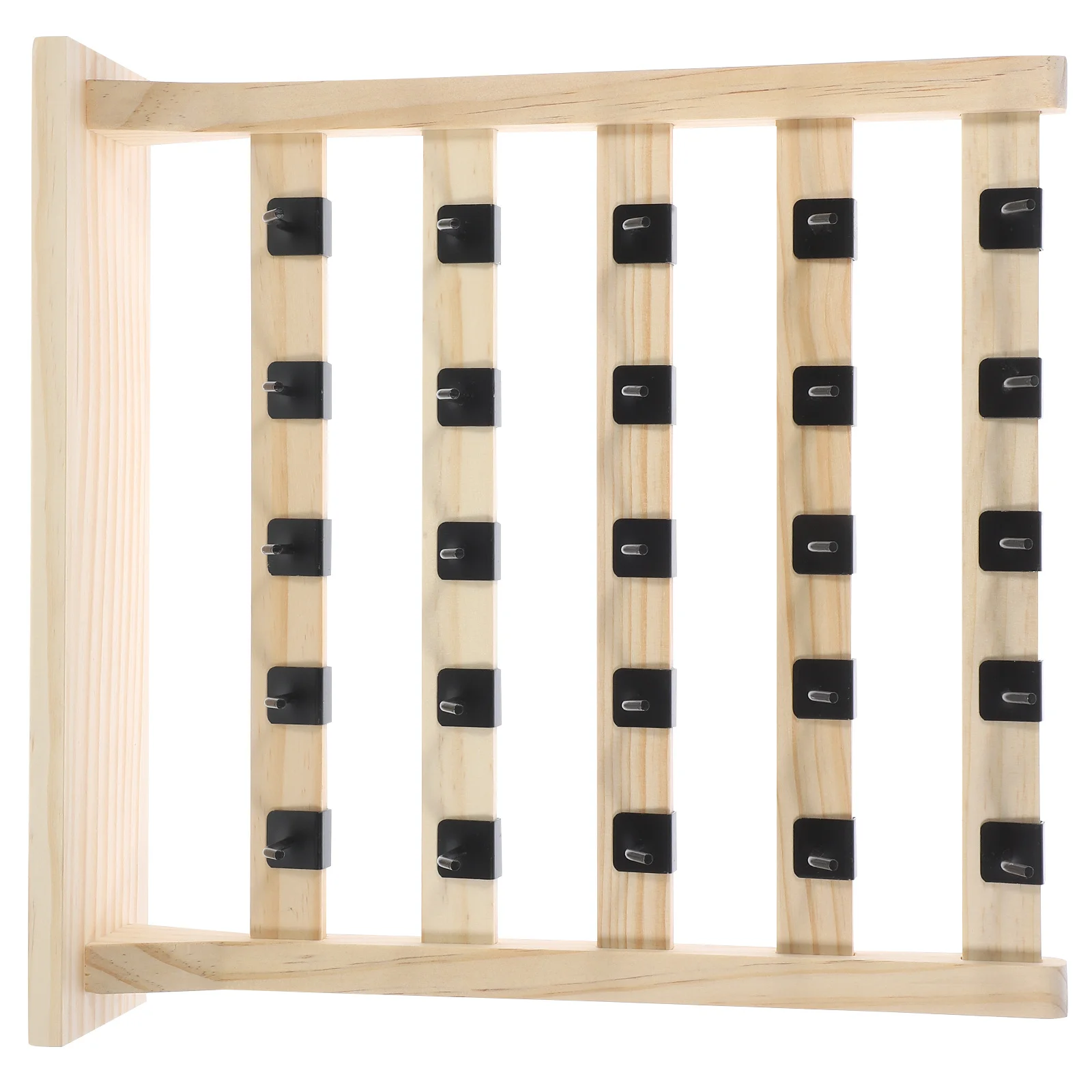 

5-слойная деревянная стойка для ювелирных изделий, подставка для сережек, органайзер для хранения ожерелий, браслетов, брелки, вешалка для ювелирных изделий, дисплей для сережек