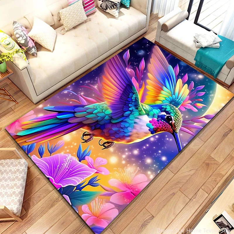 

Humming Bird Themed Carpet Non Slip Floor Mat For Living Room Kitchen Entrance Door Balcony Rug Home Children's Room Decor Mat