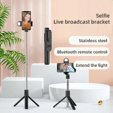 Wireless Bluetooth Selfie Stick Mini Portable Tripod With Remote Shutter Shooting Stand For All Smartphones Sports Camera