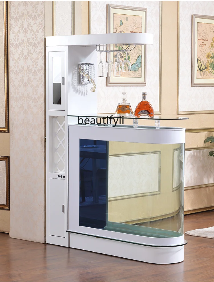 Fish Tank Wine Cabinet Home Partition Screen Creative Hallway Medium and Large Change Water Ecological Aquarium