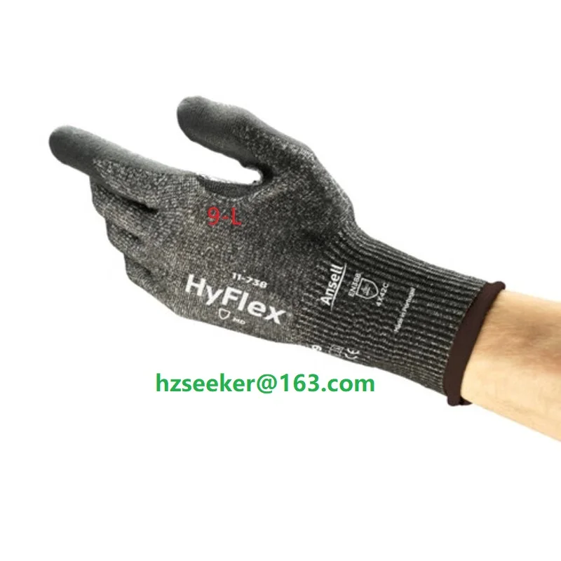 Ansell Hyflex 11-738(1 pair) Highly durable cut-resistant gloves, with strong blended fibers and reinforced thumb crotch