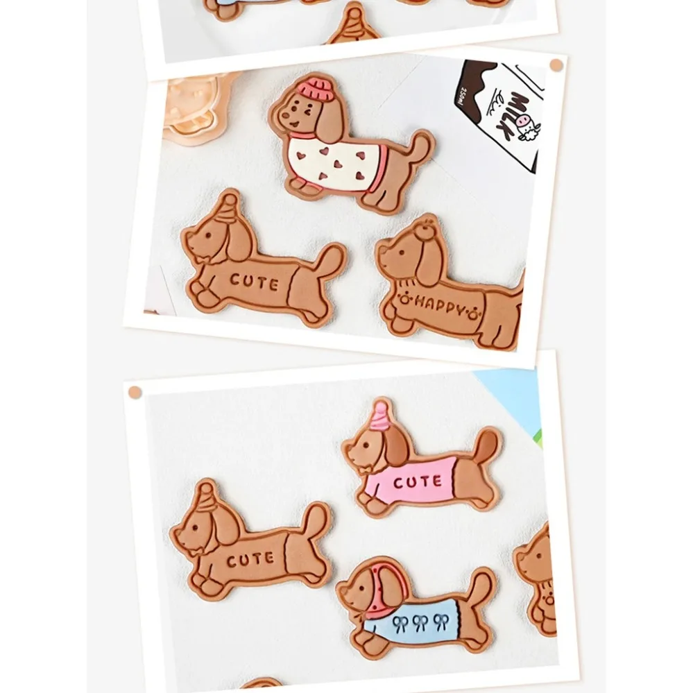 Cookie Mold Stamp Cartoon Sausage Dog Cookie Cutters Biscuit Mold Kitchen Baking Pastry Bakeware DIY Tools view 4