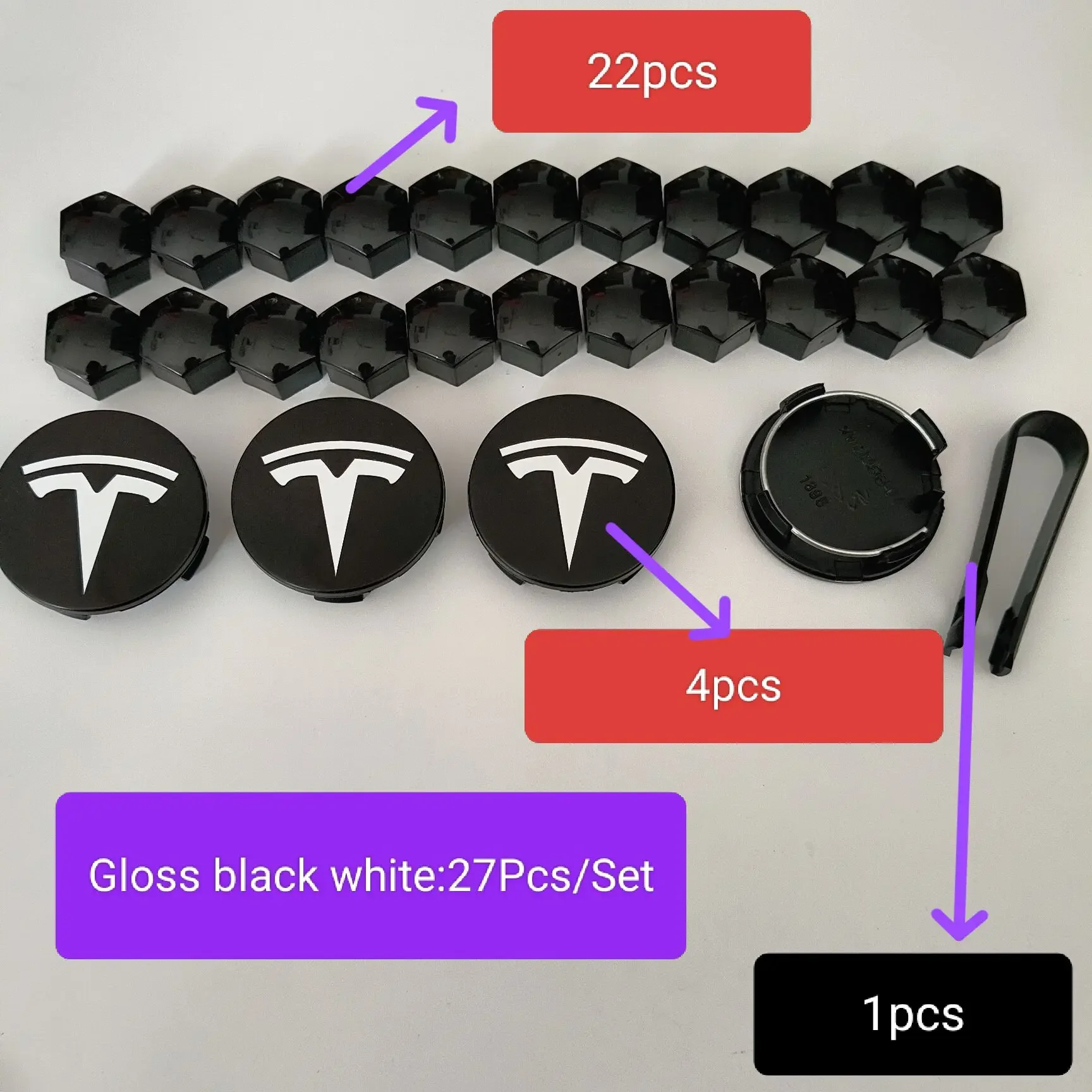 25GlossBlack White