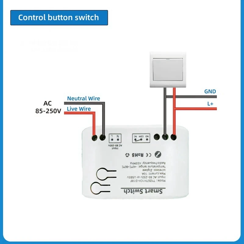 Tuya Smart Zigbee Switch With Temperature Sensor Passive Dry Contact Zigbee Relay Work With Home Assistant