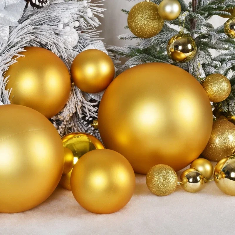 

6-15CM Gold Christmas Ball Ornaments Large Matte Christmas Tree Party Decoration Christmas Spheres Pendant 2025 New