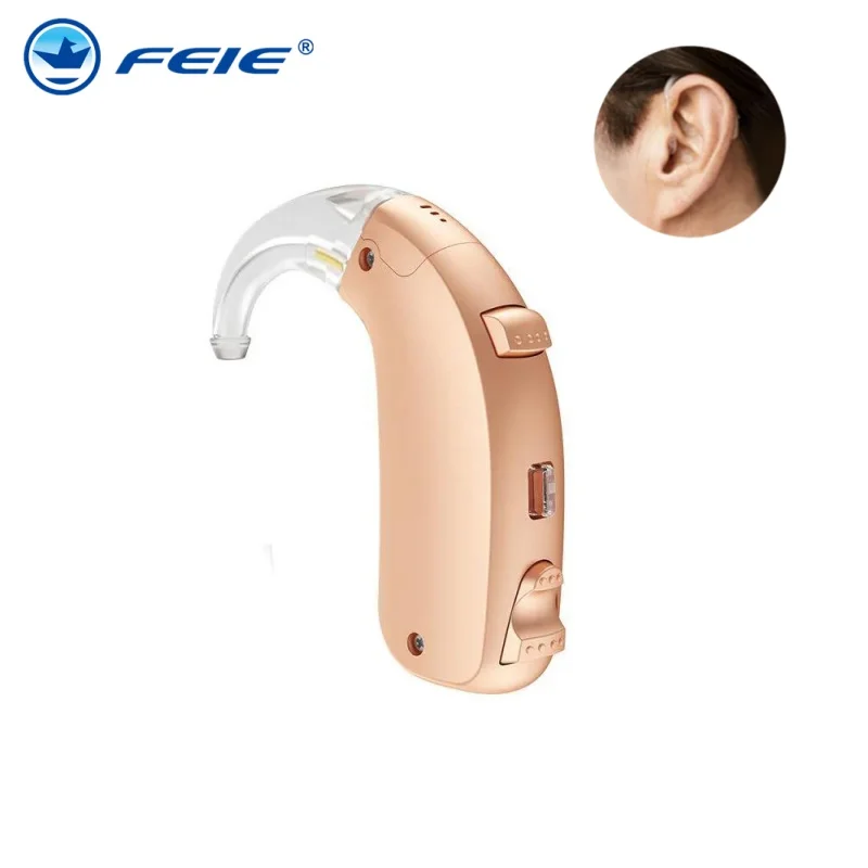 2024 New digital rechargeable hearing AIDS High power 16-channel adjustable sound BTE hearing AIDS for deafness sound amplifiers