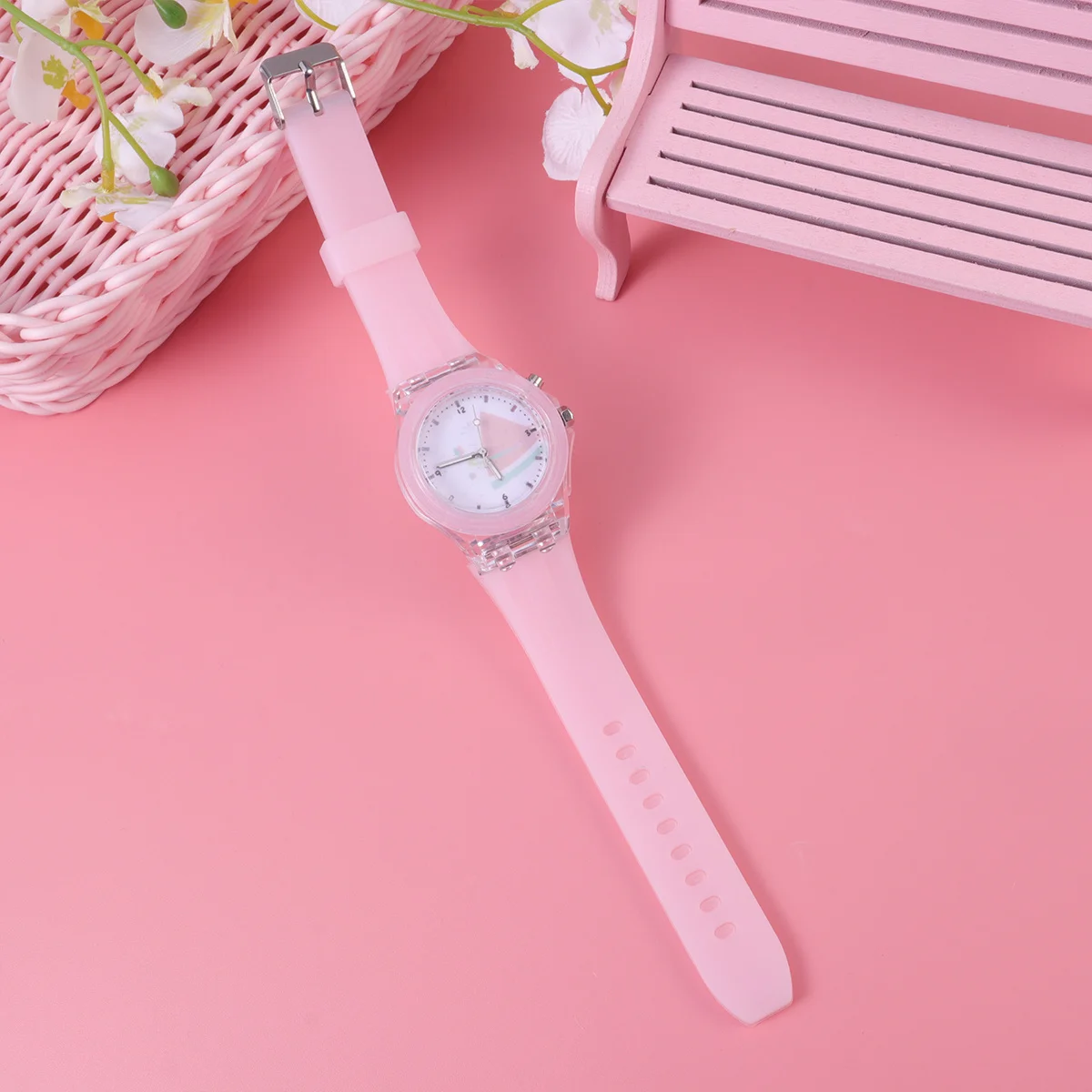 سوار معصم كرتوني مضيء في الظلام لمتين لساعة الرسوم المتحركة