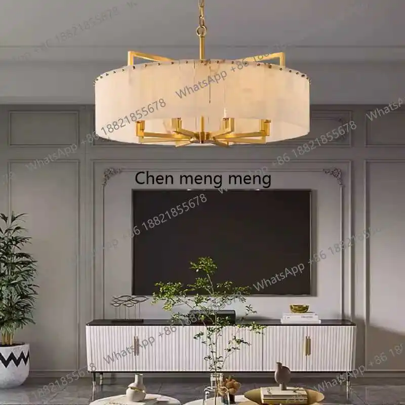 

Marble living room chandelier modern light luxury simple atmosphere bedroom study restaurant high-end