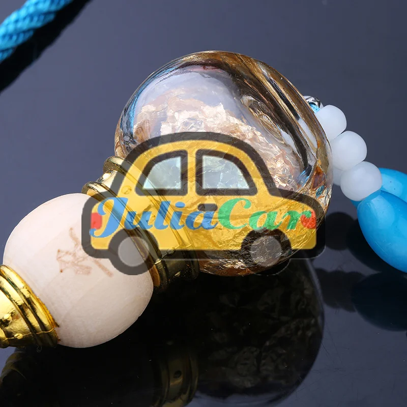 

Автомобильная стеклянная бутылка, подвеска в виде тыквы, Золотая фольга, нижняя часть, двойной шип, подвеска в виде тыквы, аксессуары для салона автомобиля, подвеска для автомобиля