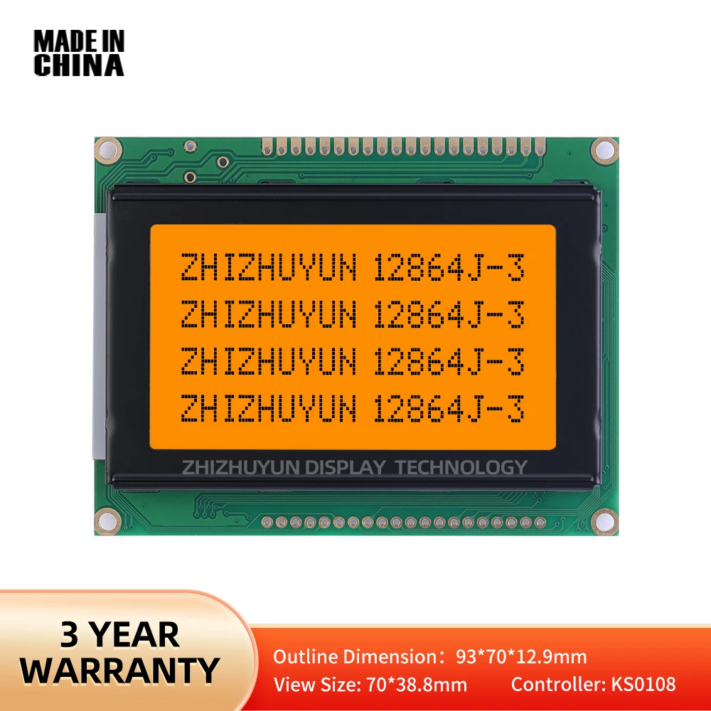 LCM12864J-3 Graphic LCD Display Screen Wistar 20P 93*70Mm Controller SBN0064 12864 Module 5V Power Supply