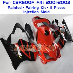 For Honda CBR600F CBR600 F CBR 600F 600 F4i 2001 2002 2003 Cowl Body Fairing Kit Tank Bodywork ABS Injection Plastic Red Black