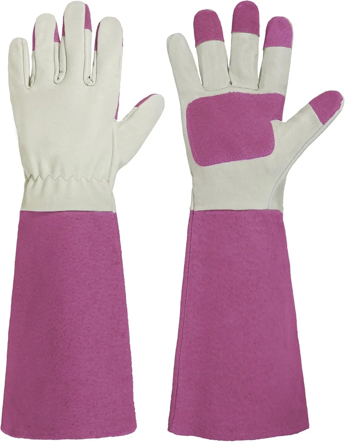 

Rose Pruning Gardening Gloves for Men & Women, Thornproof Long Gauntlet Gloves, Pigskin Leather - Breathable & Durability