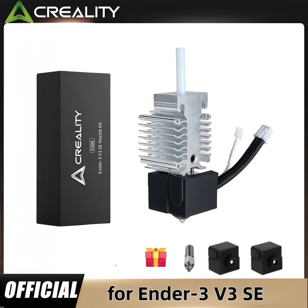

Creality Official Ender 3 V3 SE Hotend Kit with 0.4mm&0.6mm Alloy Nozzle and 2pcs Silicone Sock for Ender 3 V3 SE 3D Printer