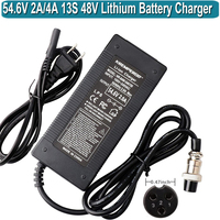 54.6V 2A Battery Charger for 48V 13S Evercross H5/ Vsett 8, 8+, 9+ / JOYOR S5, G5, Y7-S/for KAABO Mantis 8, 8 Pro/Zero 8, 9