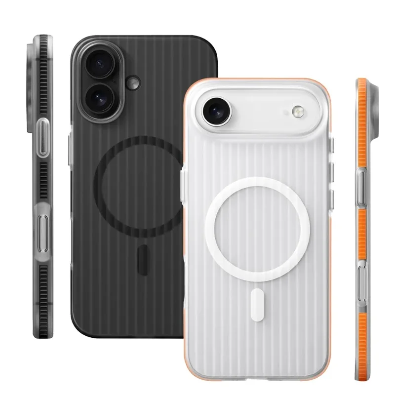 حافظة مغناطيسية فاخرة بنمط مموج غير قابلة للانزلاق لهاتف آيفون 17 برو ماكس 16 15 14 13 12 لغطاء الشحن اللاسلكي Magsafe #2