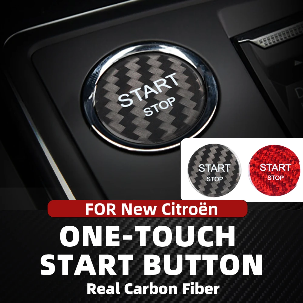 

Suitable for Citroën ​ Ds Car One-Touch Start Button Cover Real Carbon Fiber Hard Stop Switch Cover Interior Sticker New C4L Ds5 Ds4 Ds4S Ds5Ls Ds6 Red Black Accessories
