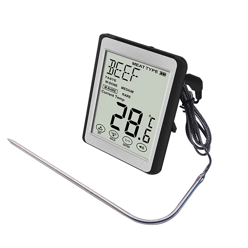 

Digital Meat Thermometer for Cooking Pre-programed Food Thermometer for BBQ Grill Waterproof Meat Probe Kitchen Essential Tool