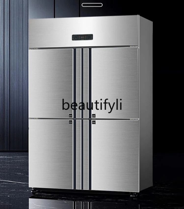 

Commercial small four-door, double-temperature cabinet, freezer exhibition hotel freezer, large-capacity kitchen special cabinet