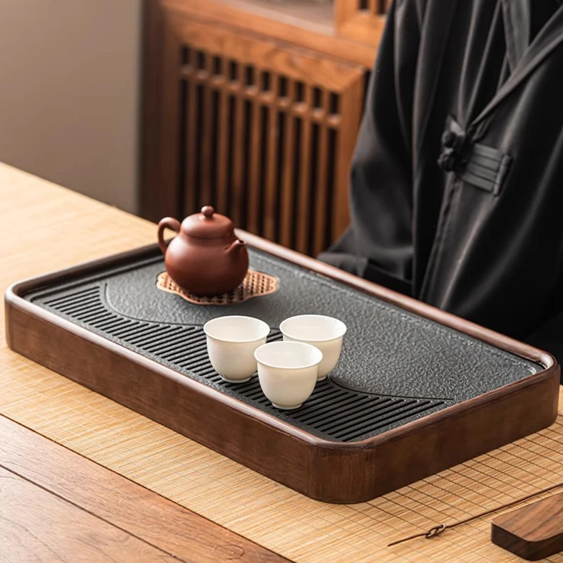 Storage Tableware Tea Tray Serving Luxury Table Office Drip Chinese Desk Tea Tray Living Room Dishes Bambu Home Decorationgs