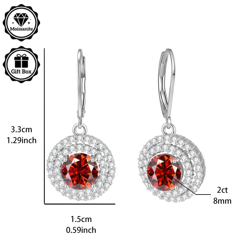 

LAMVOICE дизайнерский товар высокого качества, День святого Валентина, подарок для дочери, 4-каратное гипоаллергенное серьги с муассанитом