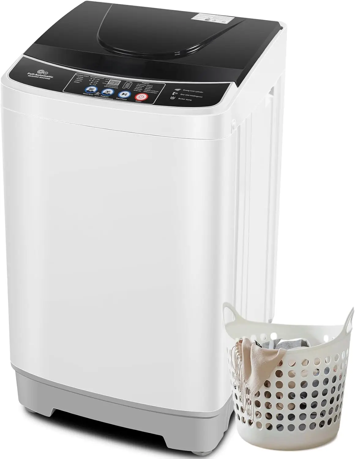 15.6Lbs Large Capacity 2.1 Cu.ft Laundry Machine with 10 Programs and 8 Water Levels Selections Compact Washer Machine