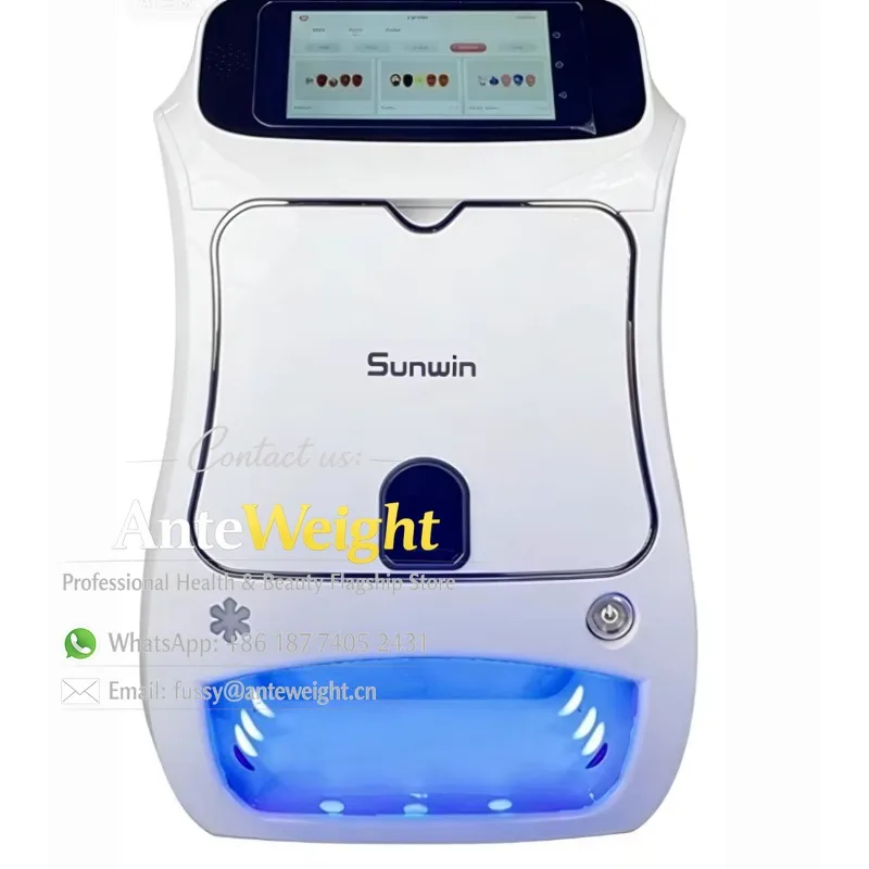 All-in-One Desktop Nail Art Printer 1200DPI UV LED Digital Nail Printing Machine for Salon Home