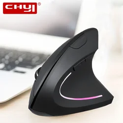 CHYI 인체 공학적 수직 마우스 2.4G 무선 오른손 왼손 컴퓨터 게임 마우스 6D USB 광학 마우스, 게이머 마우스 노트북 PC 용