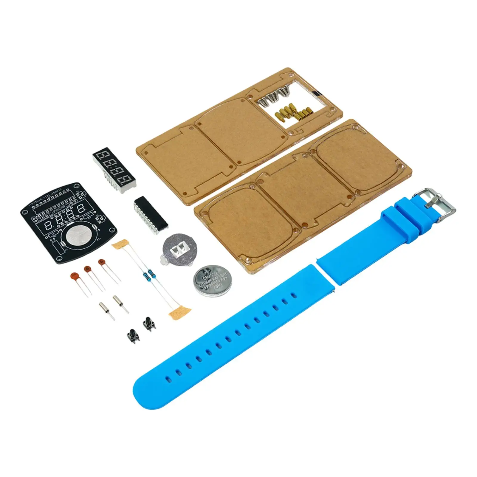 DIY Digital Clock Kit Electronic Learning Kit 4 Digit Accessory for College Electronics School