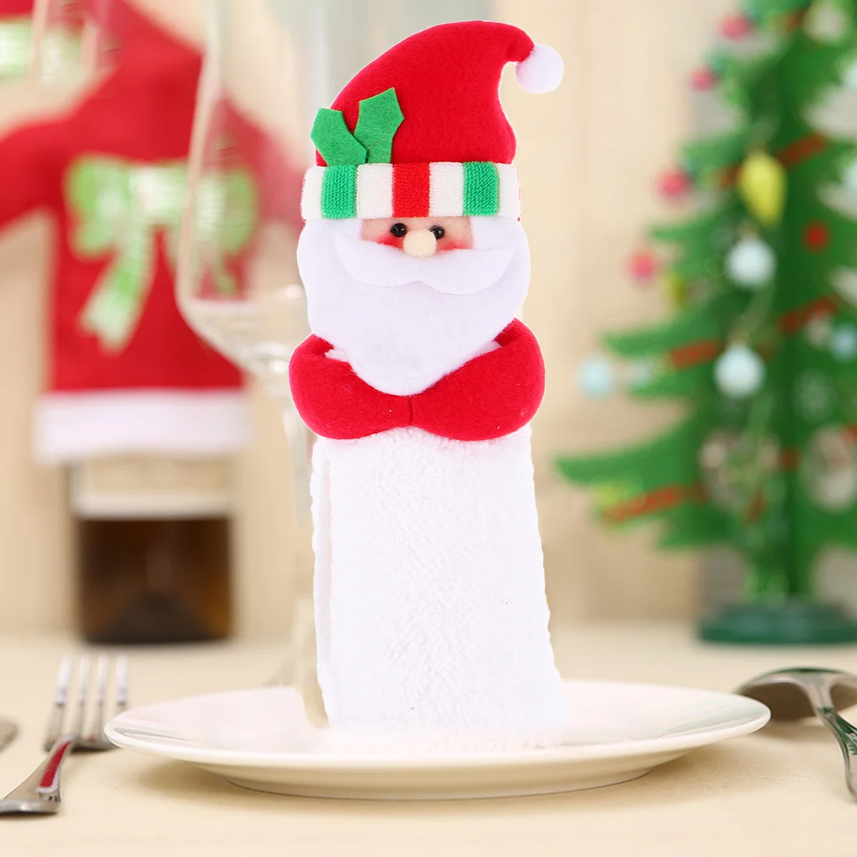 

Towel Party Favor Washcloth Decor Christmas Prop Decoration Decorative Lovely Gift Washcloths