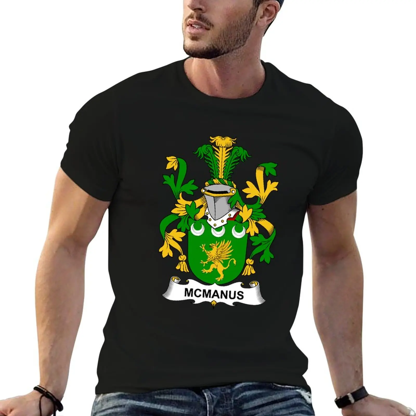 McManus Coat of Arms - Family Crest T-Shirt Big and Tall Loose Fit T-Shirt