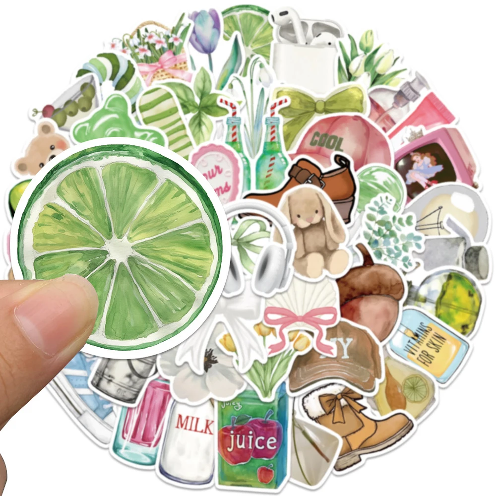 

10/30/50pcs Cartoon The Clean Girl Stickers Cute INS Style Aesthetic Graffiti Decals Suitcase Phone Guitar Fun Creative Sticker