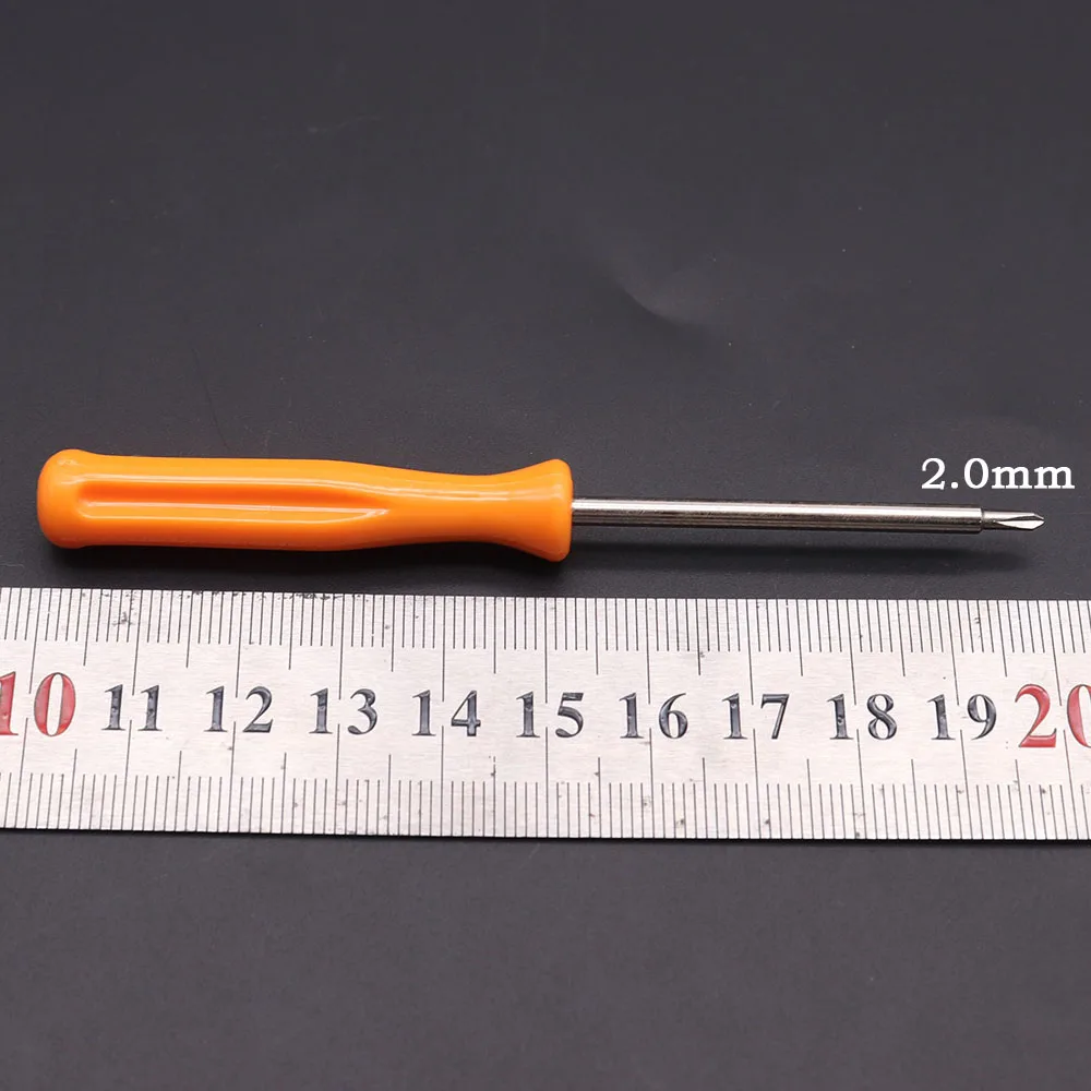 3PCS Orange 1.5Y 1.5/2.0/3.0mm Tri Wing Y Screwdriver Tri-point for Wii DS Lite DS Repair Opening Tool for Laptop Battery