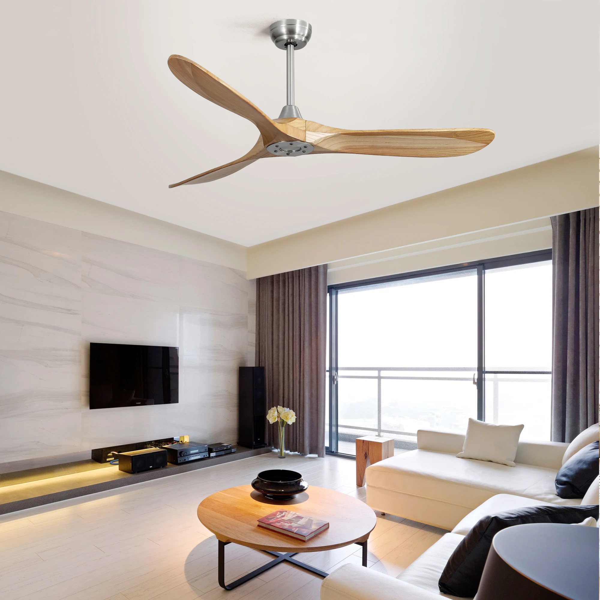 

Sofucor Modern 60-inch ceiling fan without Light DC 6-speed high wind speed with remote control